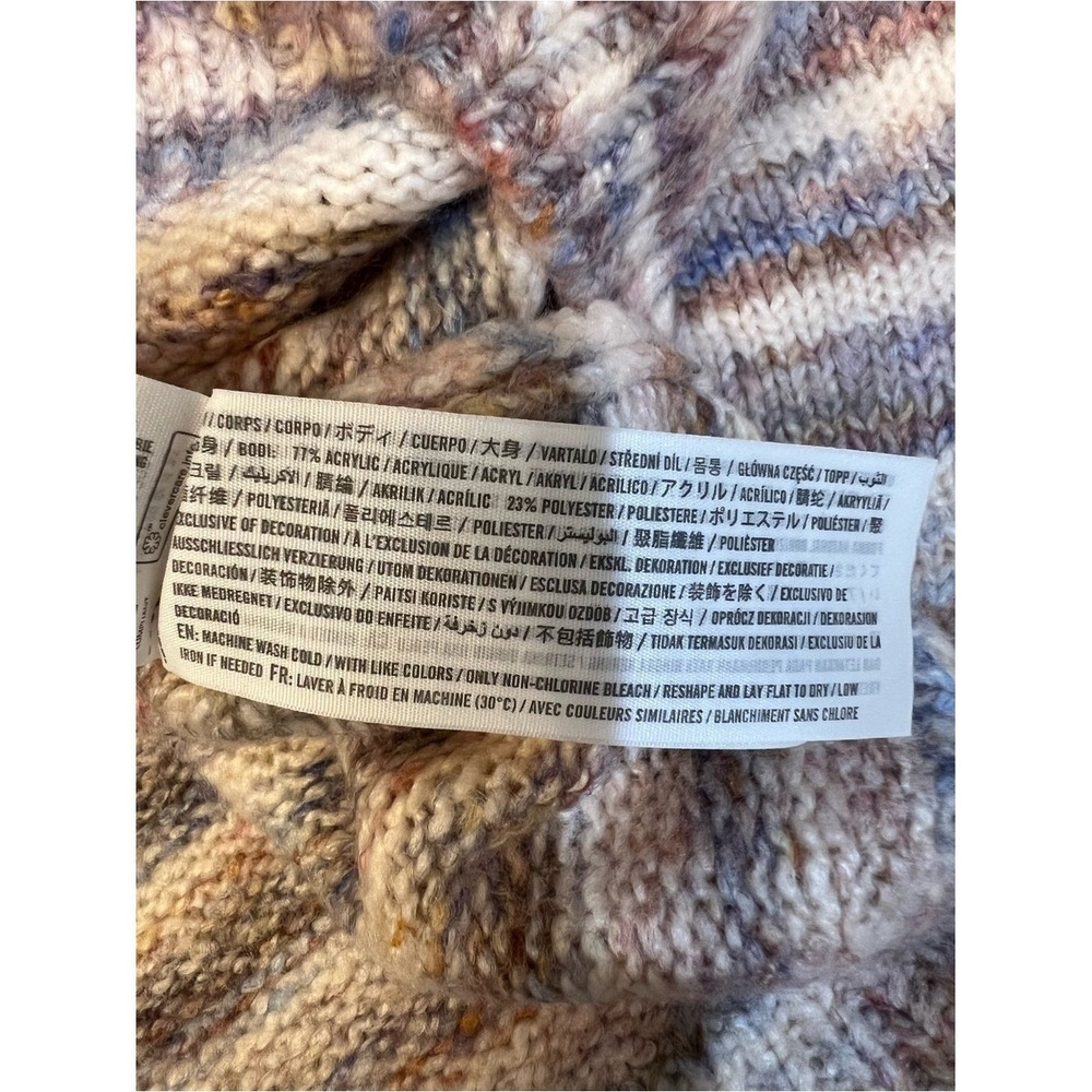 Hollister Multi-Color Spacedye Knit Oversized Boatneck Sweater SIZE SMALL - Picture 8 of 8